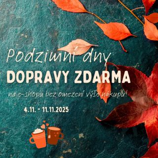 Na e-shopu teď můžete nakupovat s dopravou zdarma, a to bez omezení výše nákupu! Takže si můžeš objednat klidně jen třeba...